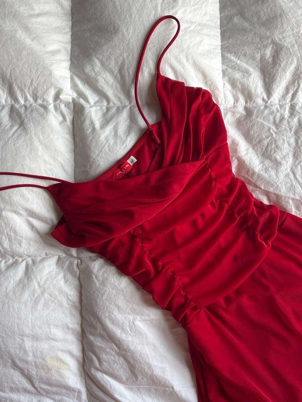 Ruby Rox Red Spaghetti Strap Prom Dress - Picture 3 of 6